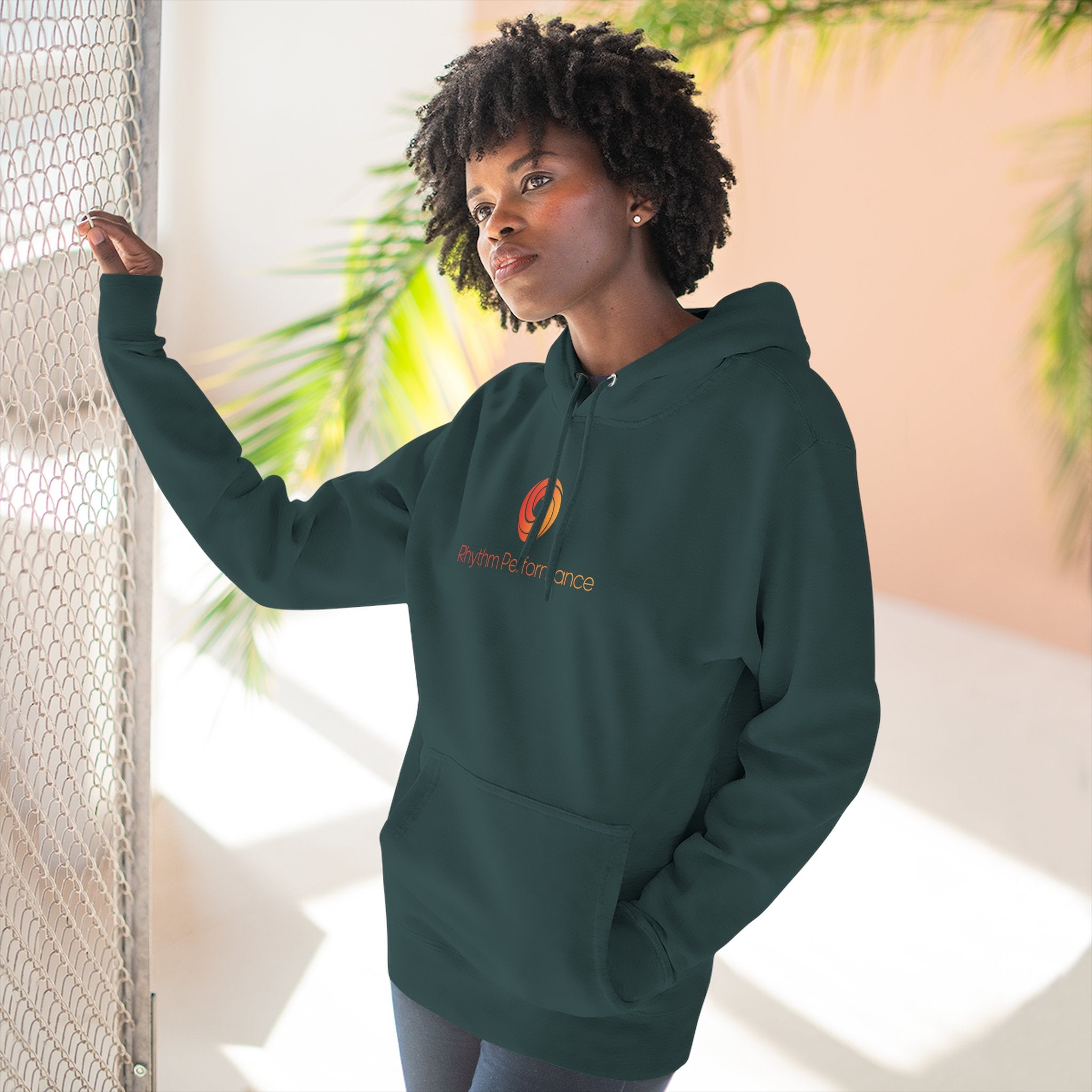 Rhythm Performance Orange Spiral Logo Hoodie
