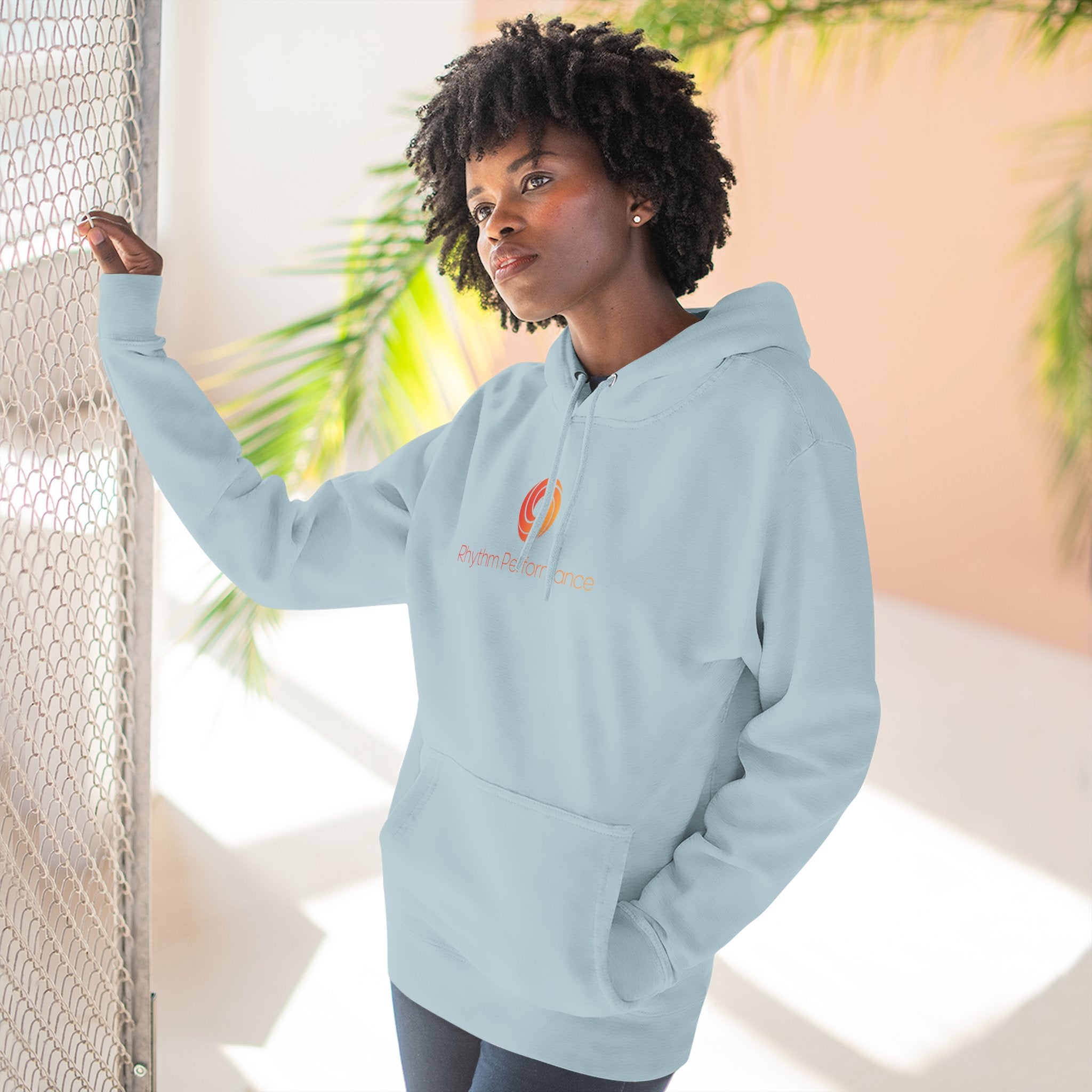 Rhythm Performance Orange Spiral Logo Hoodie