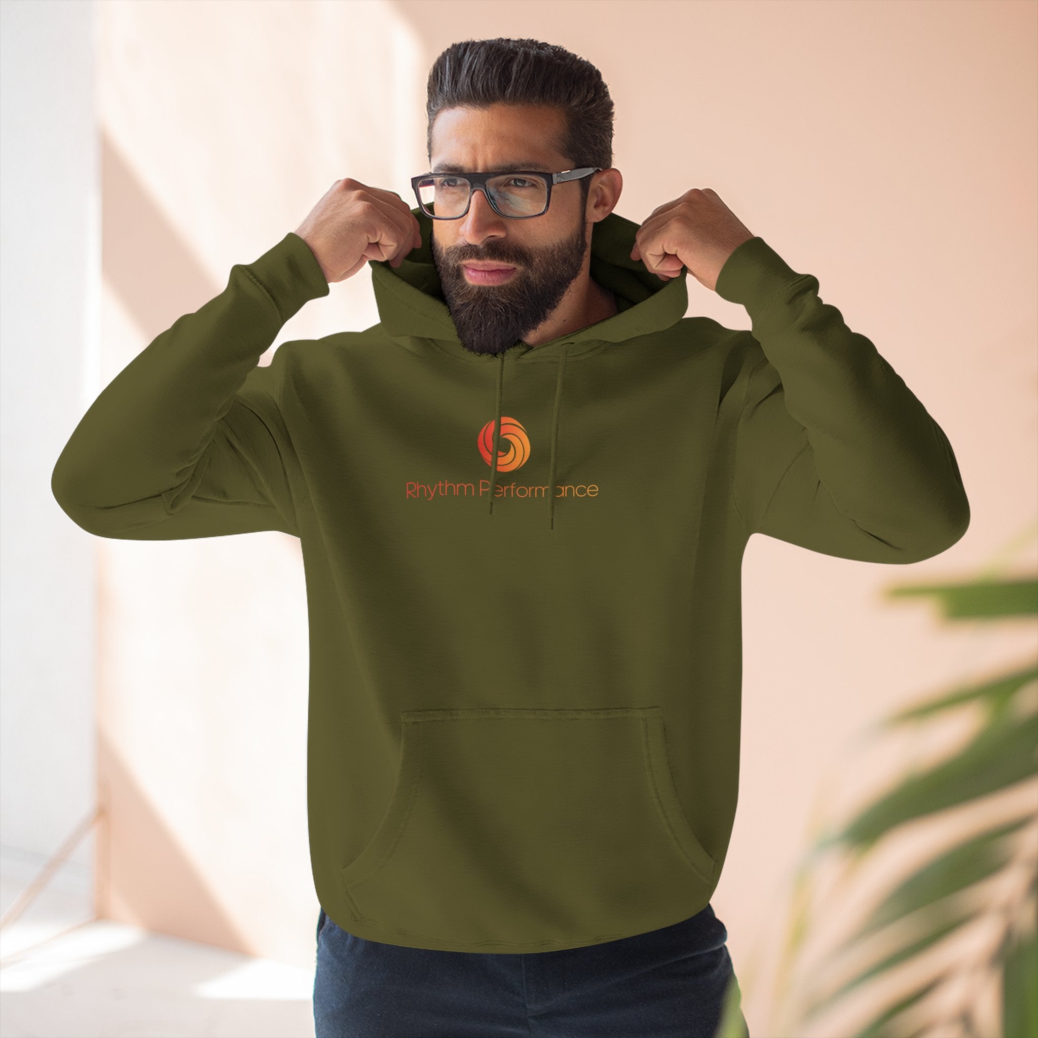 Rhythm Performance Orange Spiral Logo Hoodie