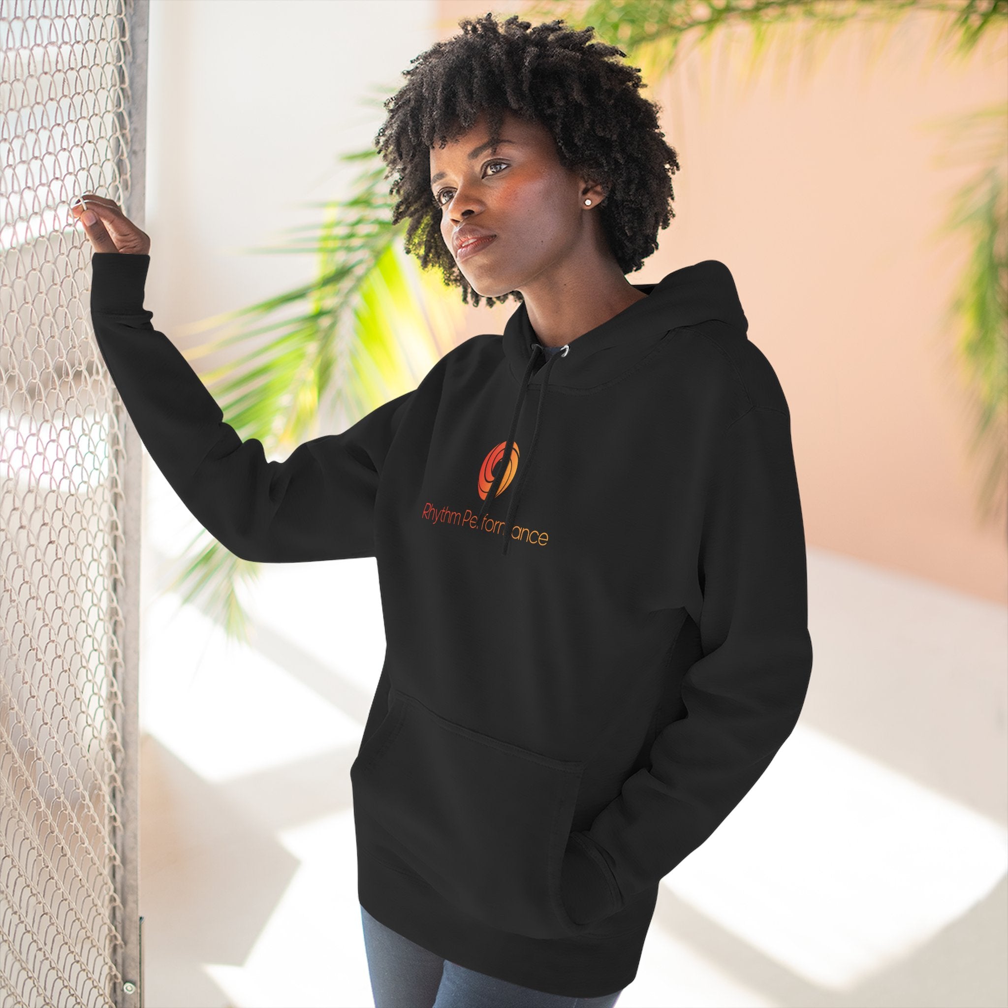 Rhythm Performance Orange Spiral Logo Hoodie